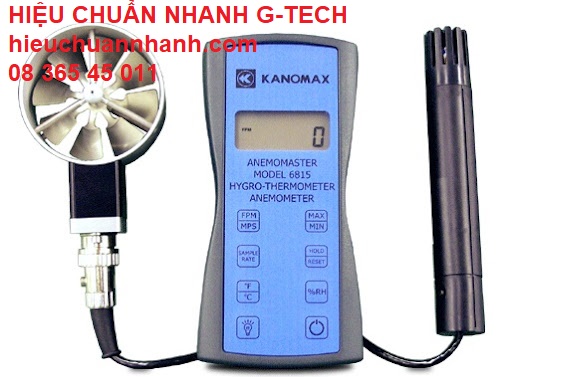 Hiệu chuẩn Máy đo tốc độ gió, lưu lượng, nhiệt độ, độ ẩm, áp suất Hãng KANOMAX