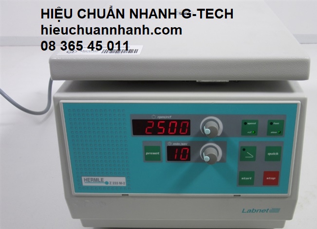 Hiệu chuẩn máy ly tâm HERMLE Z233M-2/ Speedometer Of Centrifuge