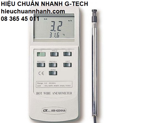 Hiệu chuẩn thiết bị đo tốc độ gió, đo vi khí hậu Hãng Lutron- Hiệu chuẩn G-TECH