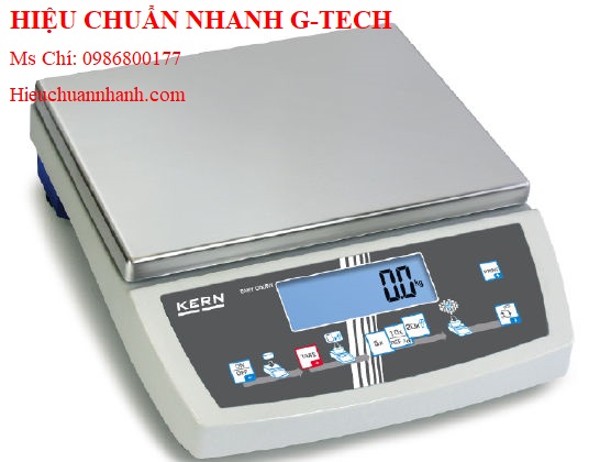  Hiệu chuẩn cân đếm KERN CDS 16K0.1 (16kg, 0.1g).Hiệu chuẩn nhanh G-tech