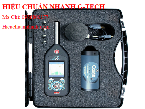  Hiệu chuẩn Bộ máy đo độ an toàn âm thanh và độ ồn môi trường Castle NK112 ( Class 1, Octave 1/3, 12.5 Hz-20 kHz, 95db ).Hiệu chuẩn nhanh G-tech