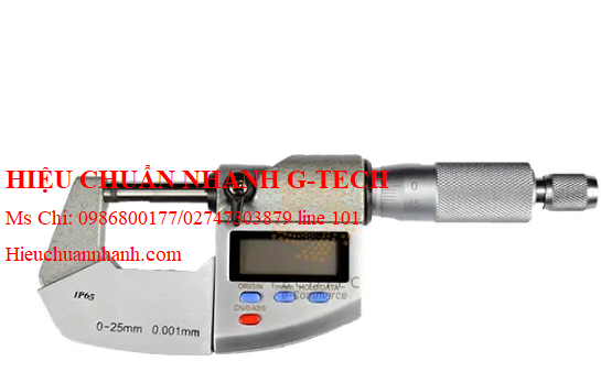 Hiệu chuẩn panme đo ngoài điện tử Hoyamo HWM-75 (50-75mm, 0.001mm).Hiệu chuẩn nhanh G-tech
