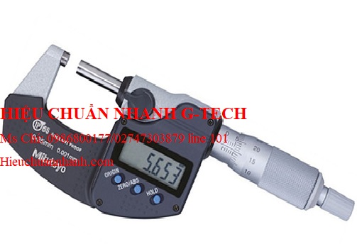 Hiệu chuẩn panme đo ngoài điện tử chống nước Mitutoyo 293-140 (0-25mm/0.001mm, 2mm/vòng xoay).Hiệu chuẩn nhanh G-tech