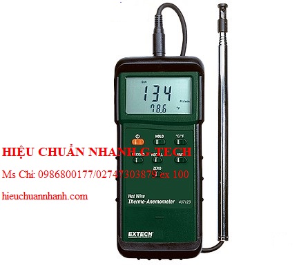Hiệu chuẩn máy đo tốc độ gió, nhiệt độ gió EXTECH 407123 (0-20m/s). Hiệu chuẩn nhanh G-tech