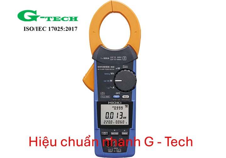 Hiệu chuẩn thiết bị Ampe kìm Hioki CM 3286 - 50. Dịch vụ hiệu chuẩn nhanh G-tech 24/7