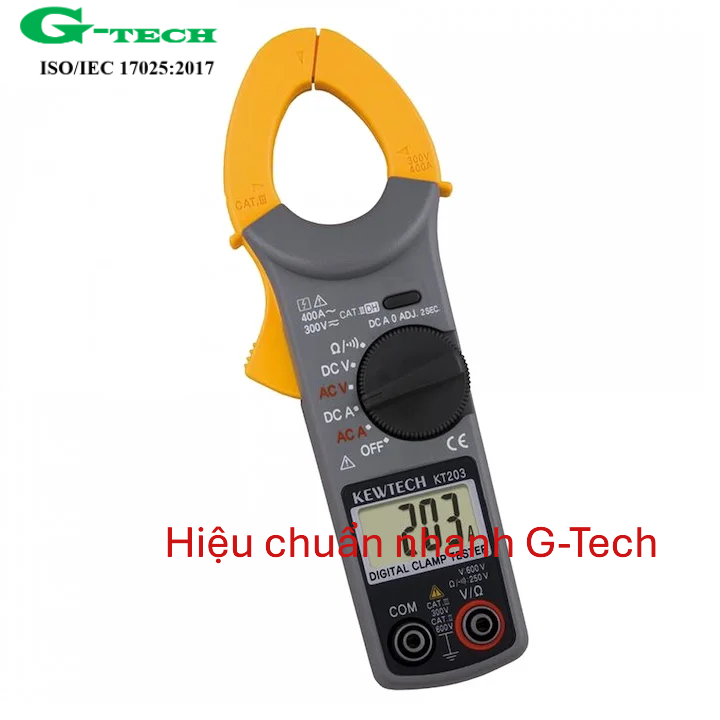 Hiệu chuẩn thiết bị Ampe kìm Kyoritsu KN203. Dịch vụ hiệu chuẩn nhanh G-tech 24/7