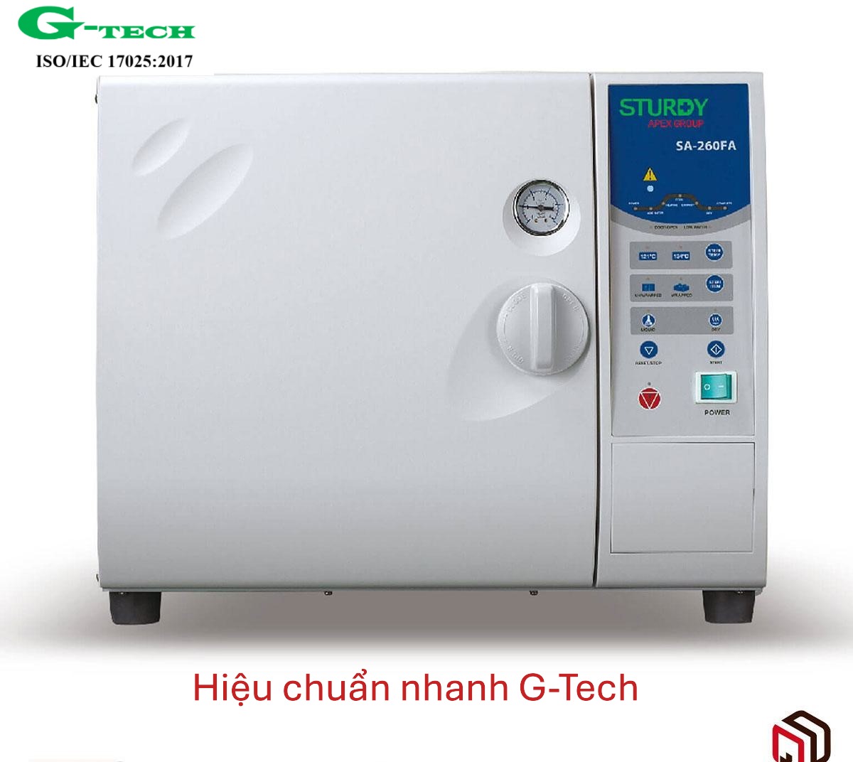 Hiệu chuẩn nồi hấp tiệt trùng 24 lít SA-260FA. Dịch vụ hiệu chuẩn nhanh G-tech 24/7