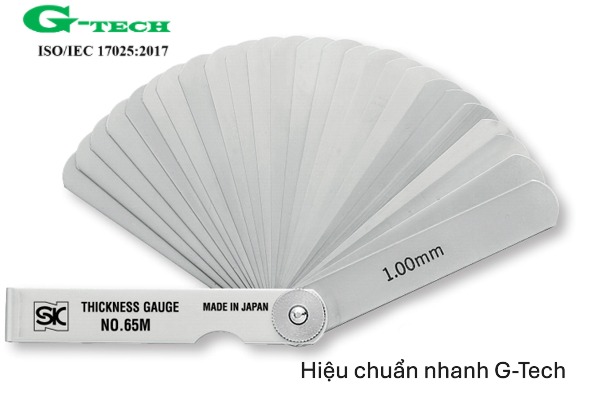 Hiệu Chuẩn Thước căn lá đo khe 0.01-1mm 19 lá CS-150ML. Dịch vụ hiệu chuẩn nhanh G-tech 24/7