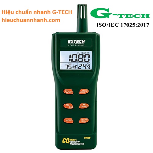 Hiệu chuẩn Máy đo khí CO2, nhiệt độ, độ ẩm, điểm sương trong nhà EXTECH CO250. Dịch vụ Hiệu chuẩn an toàn và uy tín, phục vụ tận nơi 24/7 tại Các Khu Công Nghiệp miền Trung.