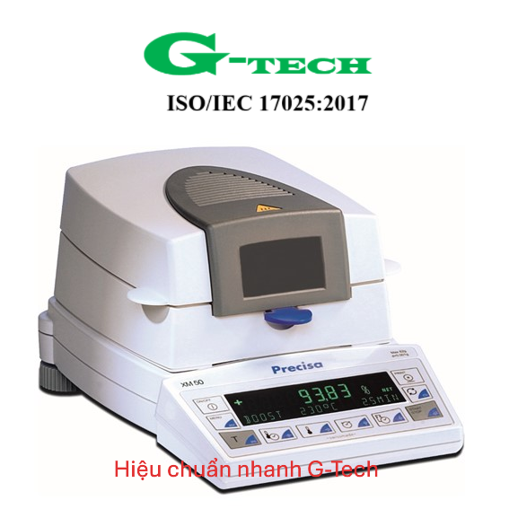 Hiệu Chuẩn cân sấy ẩm XM50 PRECISA 52g - 0,0001g . Dịch vụ hiệu chuẩn nhanh G-tech 24/7 và phục vụ tận nơi tại các khu công nghiệp miền Trung 