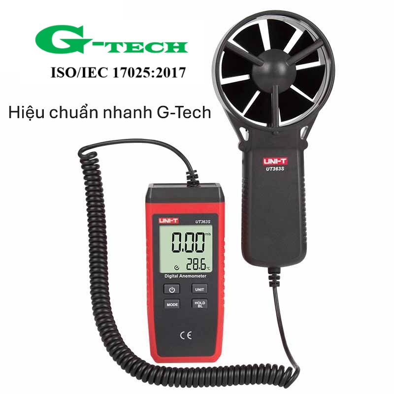 Hiệu chuẩn Máy đo tóc độ gió UNI-T UT363S. Dịch vụ hiệu chuẩn nhanh G-tech 24/7 và phục vụ tận nơi tại các khu công nghiệp miền Trung 
