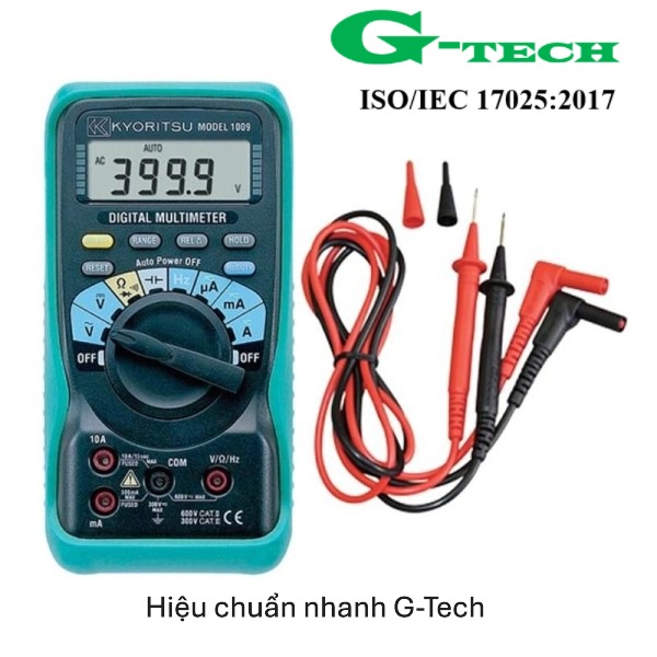 Kiểm định an toàn đồng hồ vạn năng kỹ thuật số Kyoritsu 1009. Dịch vụ hiệu chuẩn - kiểm định nhanh 24/7 G-Tech và phục vụ tận nơi tại các khu công nghiệp miền Trung