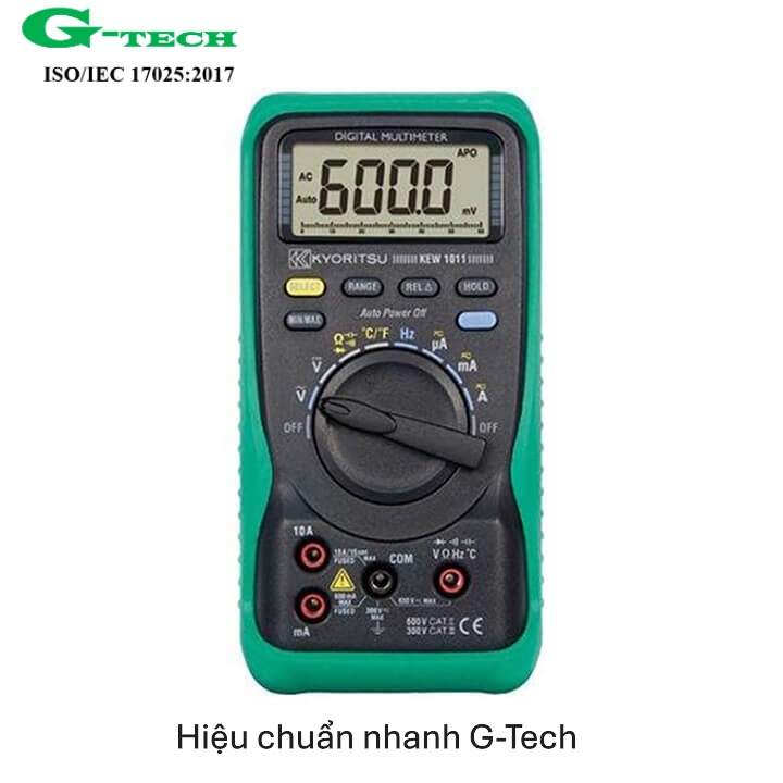 Kiểm định an toàn đồng hồ vạn năng kỹ thuật số Kyoritsu 1011. Dịch vụ hiệu chuẩn - kiểm định nhanh 24/7 G-Tech và phục vụ tận nơi tại các khu công nghiệp miền Trung
