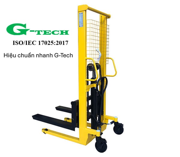 Kiểm định an toàn xe nâng hàng tay cao Fujifa 2T-1.6M có phanh. Dịch vụ hiệu chuẩn - kiểm định nhanh 24/7 G-Tech và phục vụ tận nơi tại các khu công nghiệp miền Trung