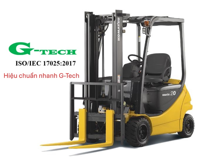 Kiểm định an toàn xe nâng hàng Komatsu AE50 Series 1,8 tấn. Dịch vụ hiệu chuẩn - kiểm định nhanh 24/7 G-Tech và phục vụ tận nơi tại các khu công nghiệp miền Trung
