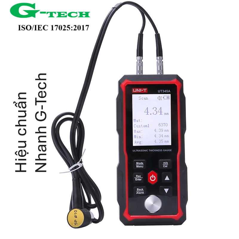 Hiệu chuẩn Máy đo độ dày UNI-T UT345A. Dịch vụ hiệu chuẩn nhanh G-tech 24/7 và phục vụ tận nơi tại các khu công nghiệp miền Trung 