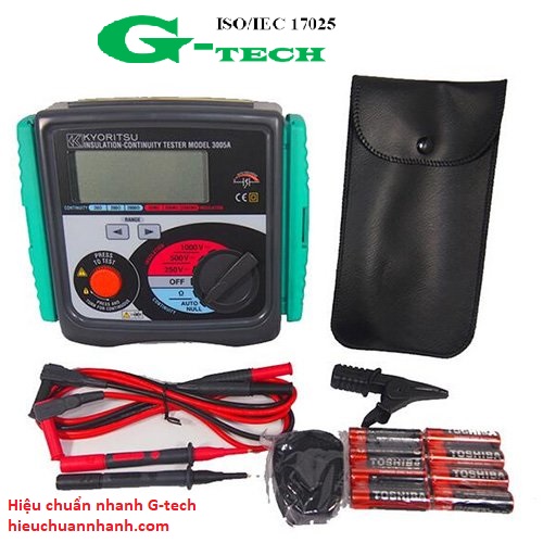 Hiệu chuẩn Thiết bị đo điện trở cách điện KYORITSU 3005A. Dịch vụ hỗ trợ nhanh chóng chuyên nghiệp tại Nghệ An.